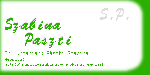 szabina paszti business card